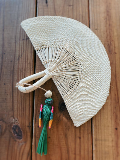 Hand Fan Natural Pajaro