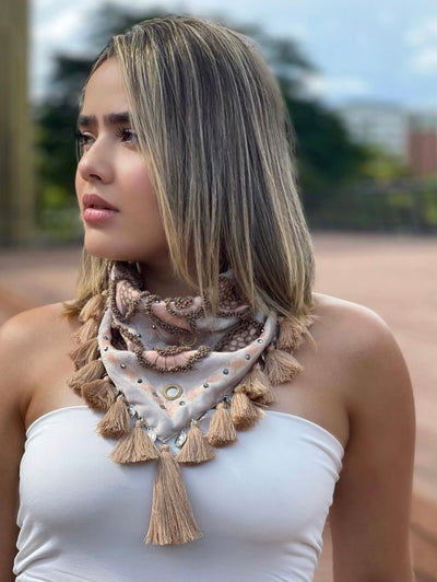 Coral Nude Scarf