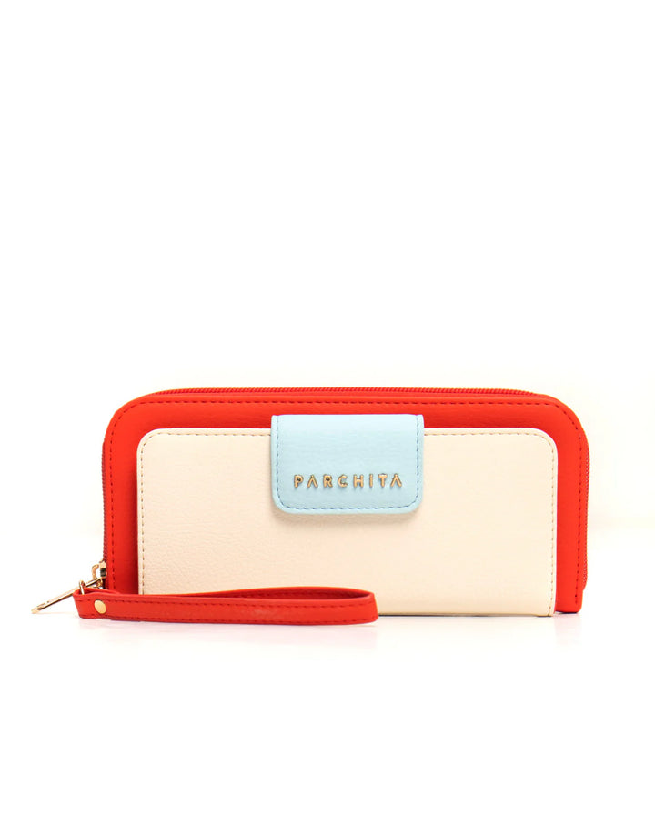 Wallet Julia Rojo y Azul