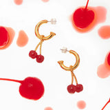 Candongas 2 en 1 Cerezas