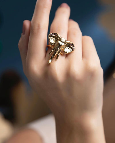 Mini Elefante de la prosperidad Ring