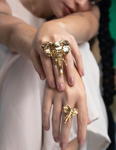Mini Elefante de la prosperidad Ring