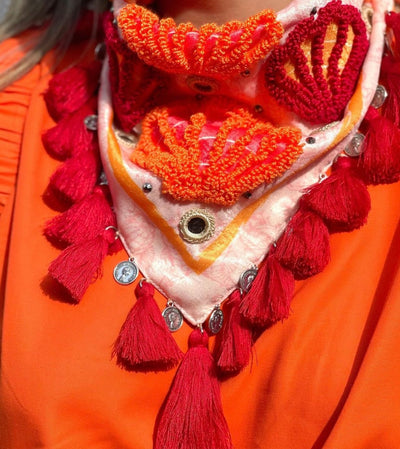 Coral naranja  Scarf