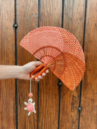 Hand Fan Coral Carey