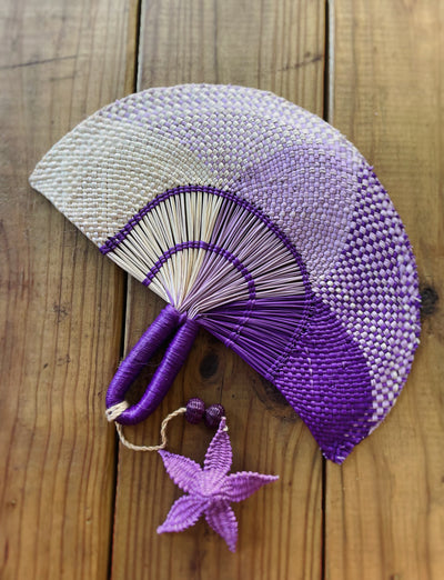 Hand Fan Morado Estrella