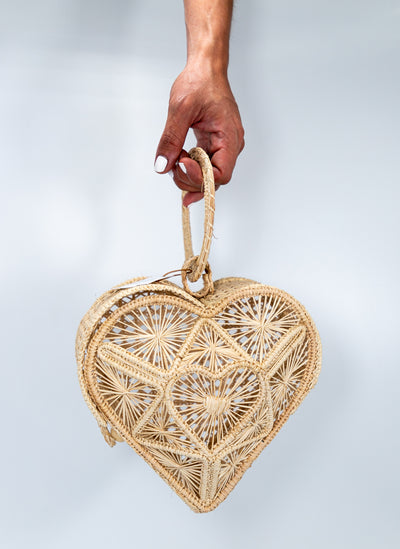 Corazón natural hand bag