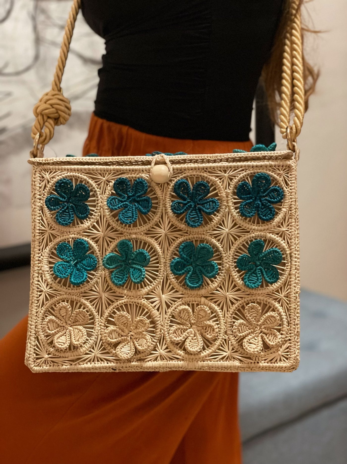 Flores Azul hand bag
