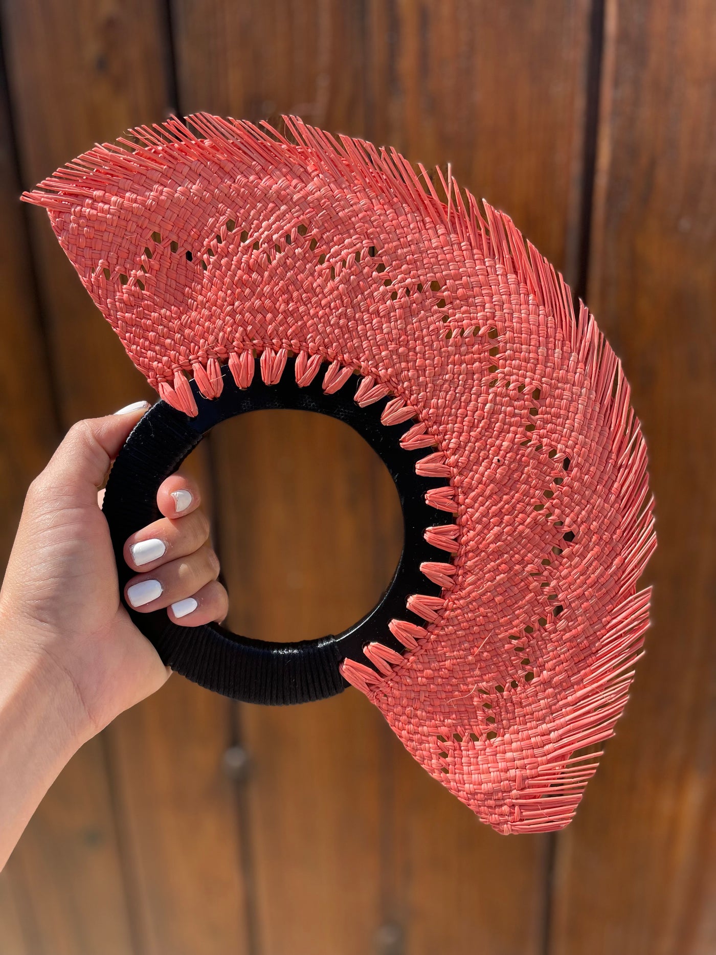 Fancy Hand Fan Coral