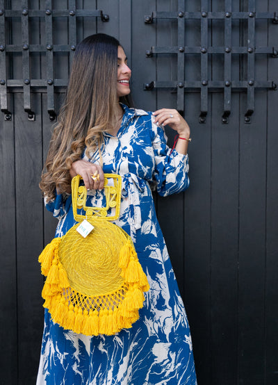 Vanessa Macramé Amarillo Bag