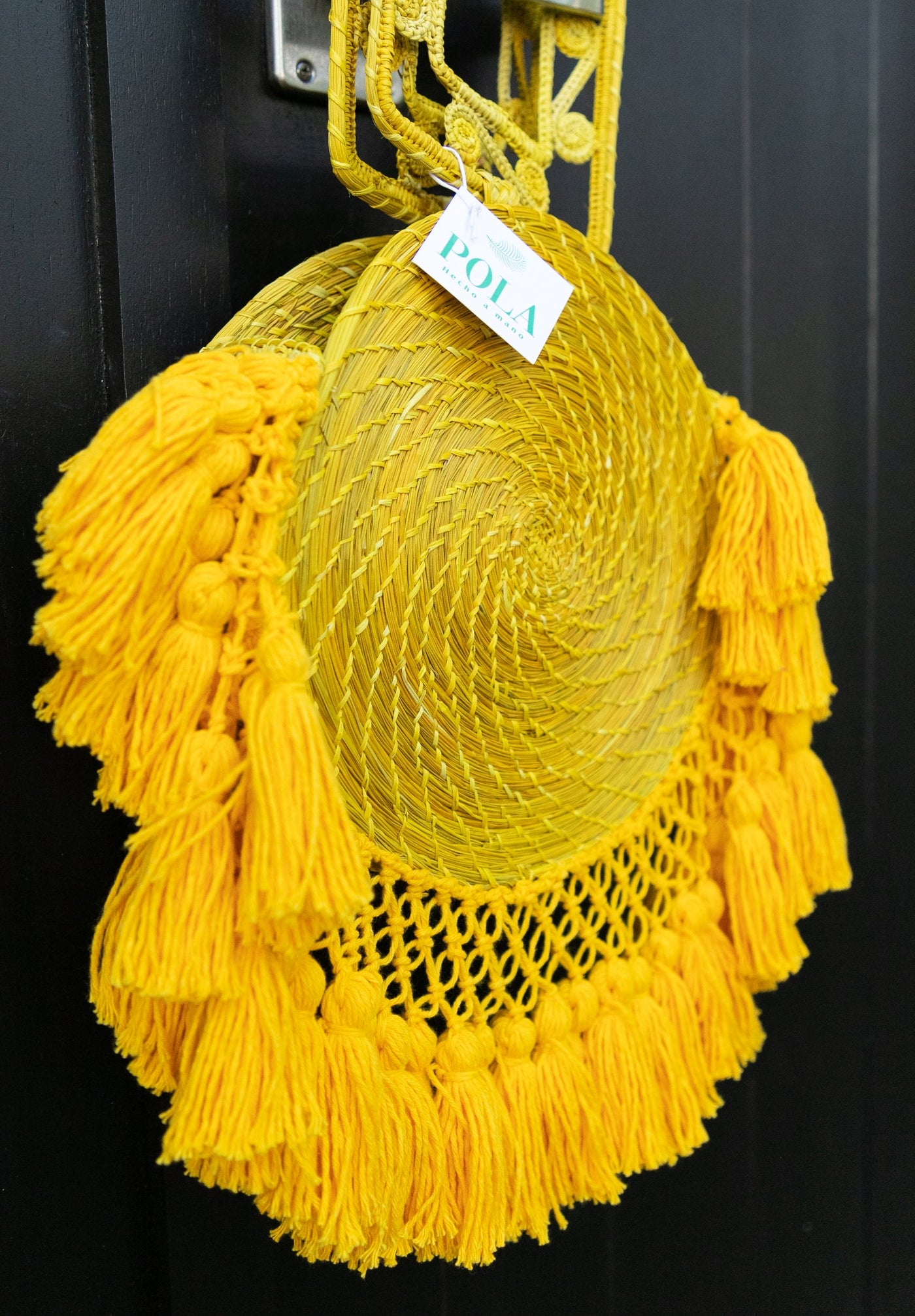 Vanessa Macramé Amarillo Bag