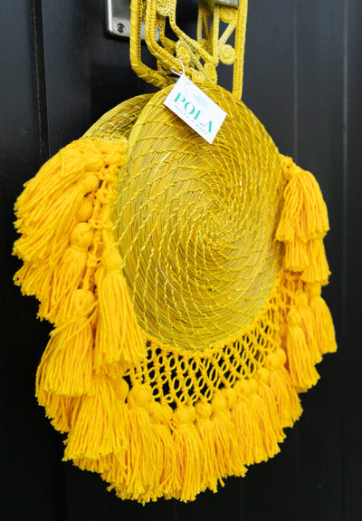 Vanessa Macramé Amarillo Bag