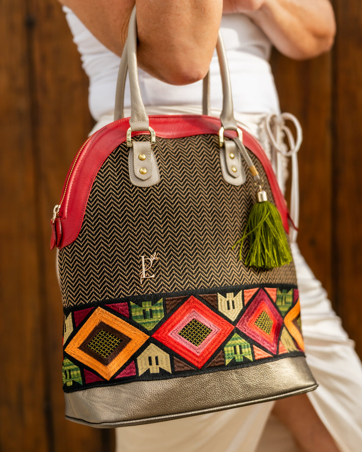 Santa Ana Rojo 100% Cuero Bag