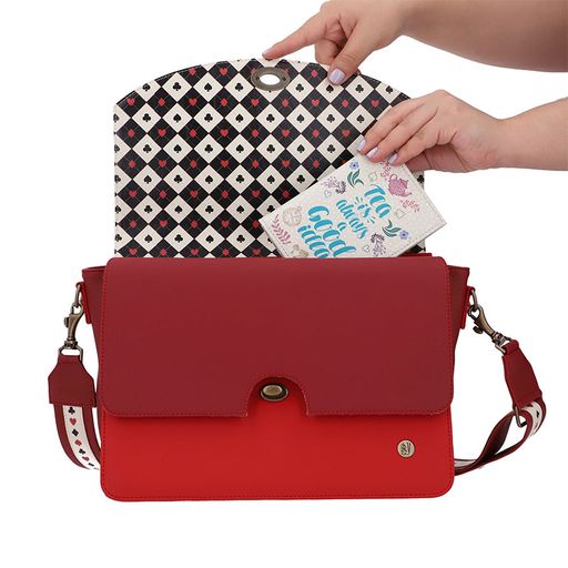Alice in Wonderland Pekin Rojo Crossbody Bag