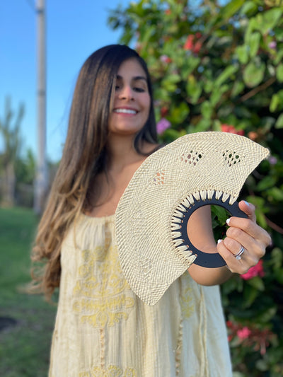 Fancy Hand Fan Natural