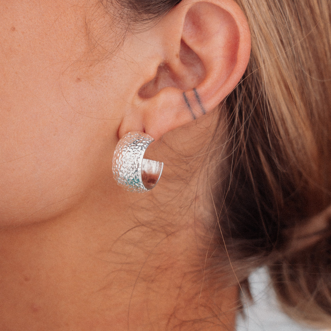 Extra Bold Silver Earrings