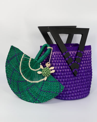 Noelia Morado Color Block Handbag