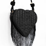 Corazon Negro Crossbody Bag