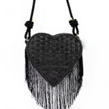 Corazon Negro Crossbody Bag