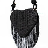 Corazon Negro Crossbody Bag