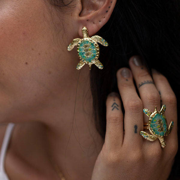 Tortuga Carey Pintado Earrings
