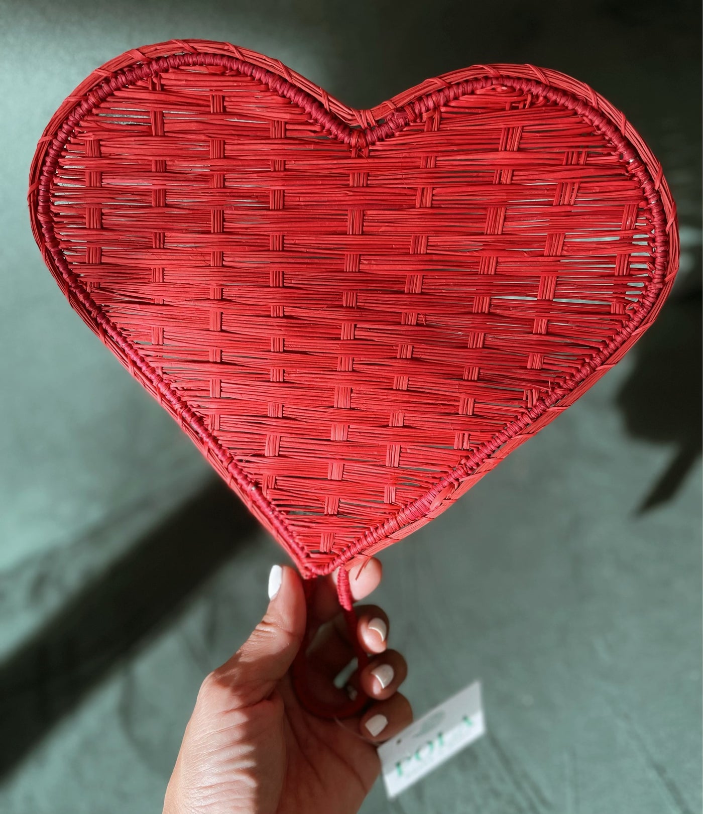 Heart Rojo hand fan