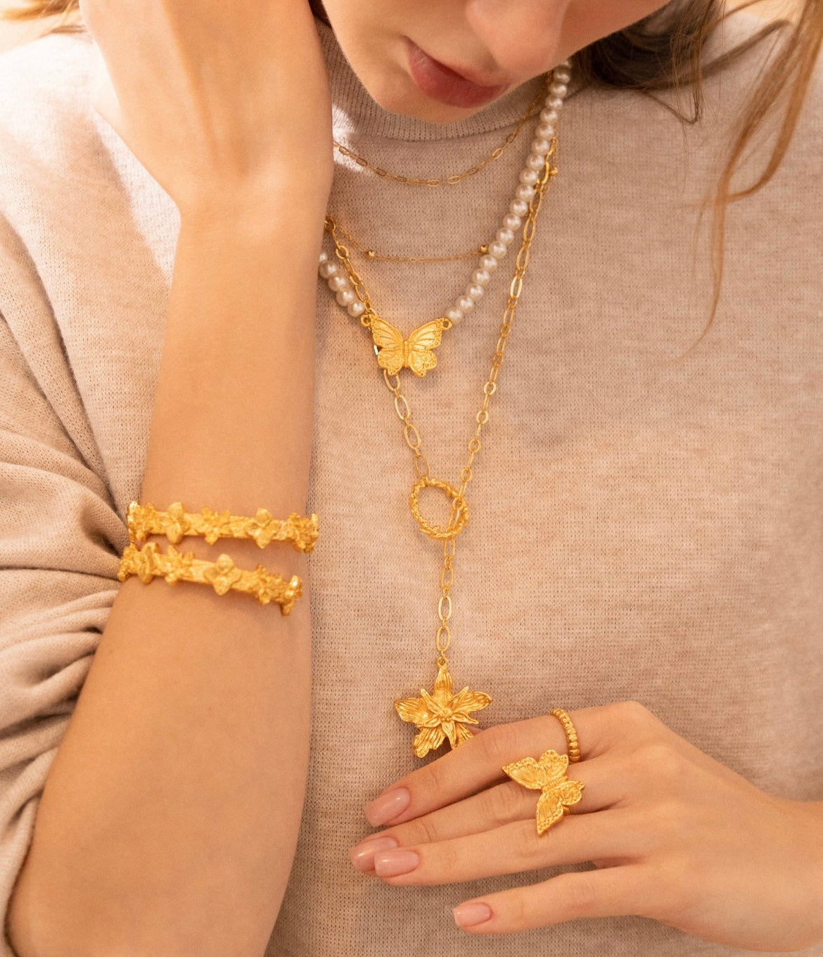 Flor dorada Bracelet