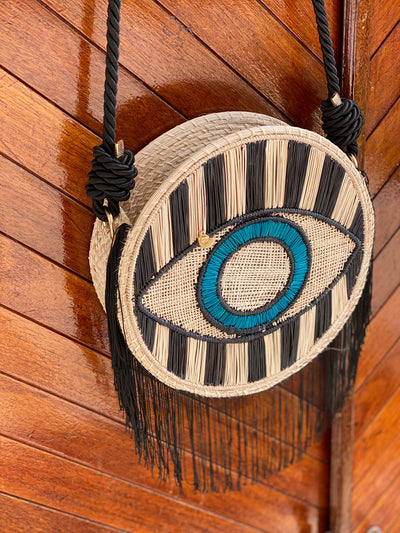 Ojo Turco Cross Body Bag with Fringes