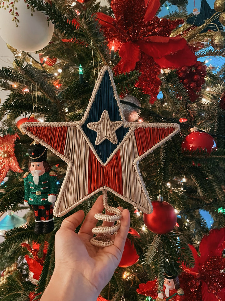 Estrella Boricua Navidad Christmas Tree Topper