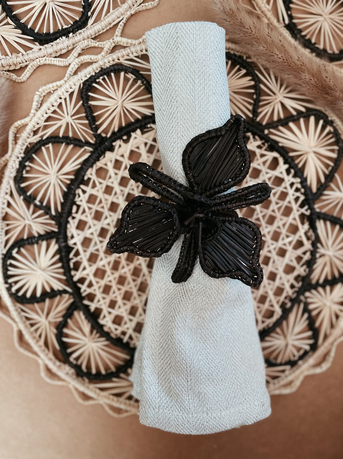 Napkin Holder Orquidea Negro