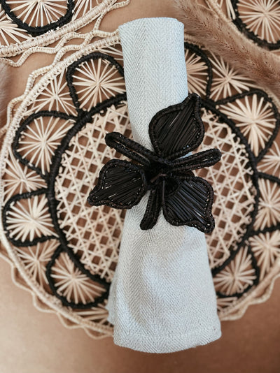 Napkin Holder Orquidea Negro