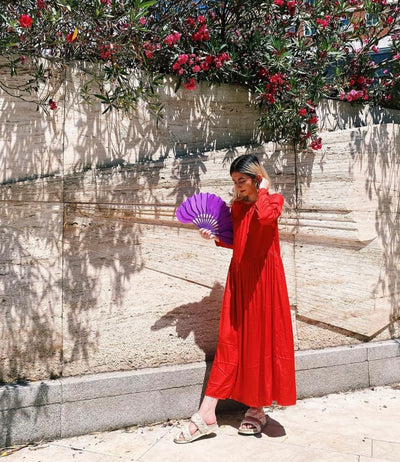Ondas Morado Hand Fan