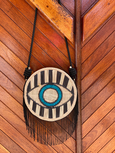Ojo Turco Cross Body Bag with Fringes