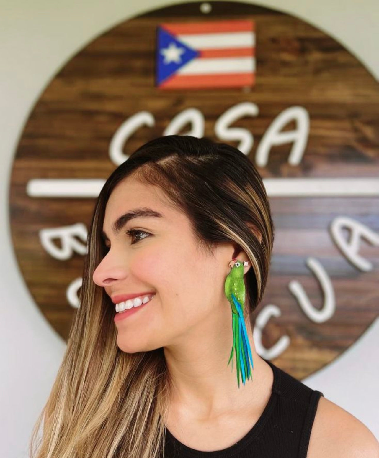 Cotorra Puertorriqueña Earrings