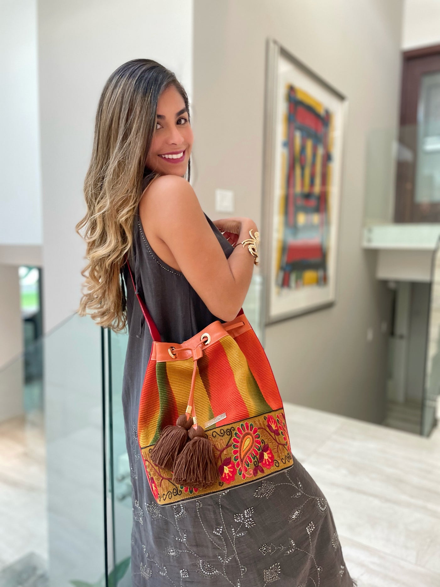 San Francisco Anaranjado Bucket Bag