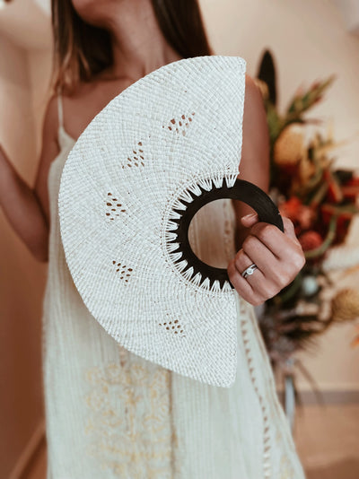 Fancy Hand Fan Natural