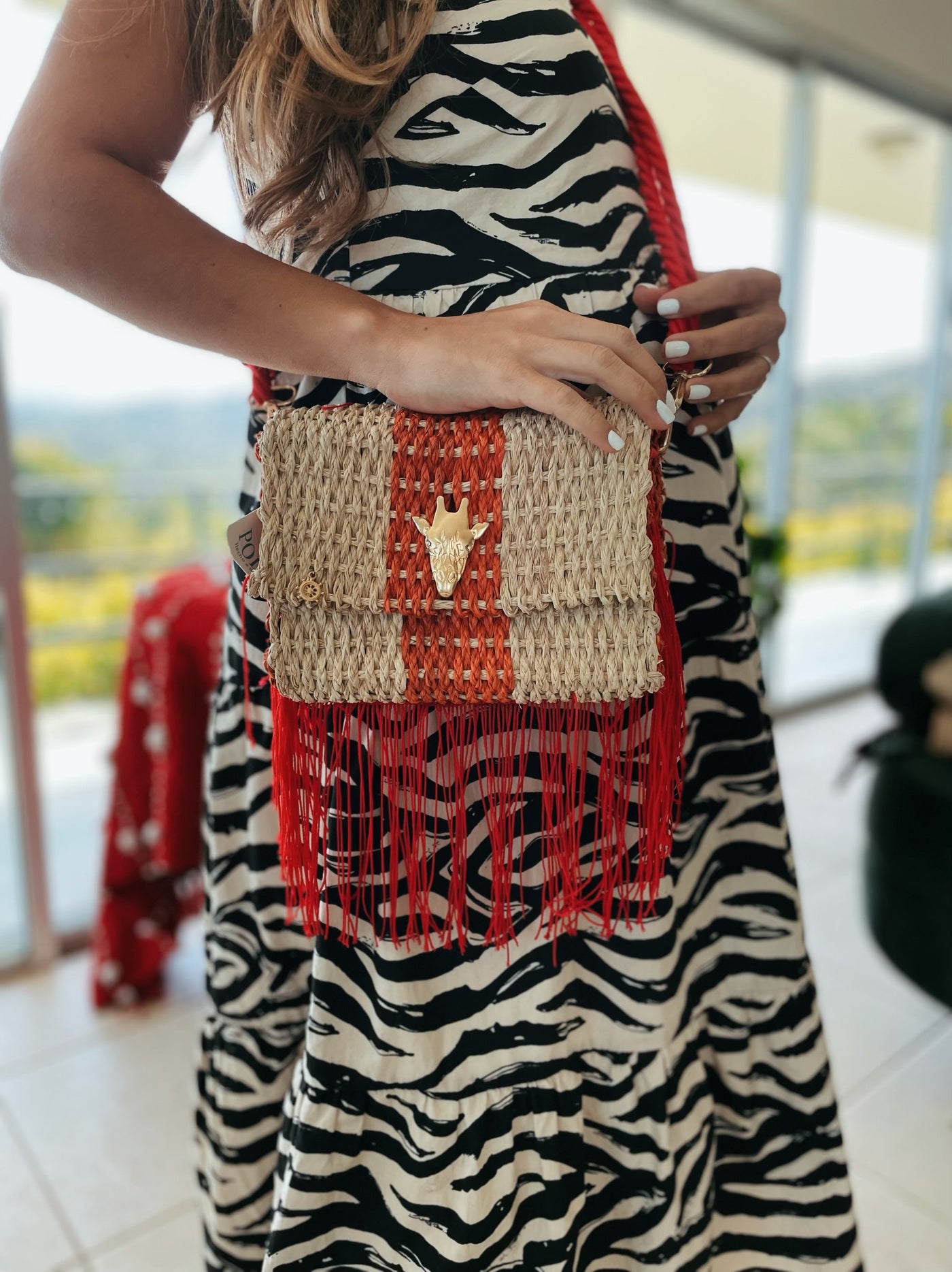 Jirafa roja  Crossbody Bag