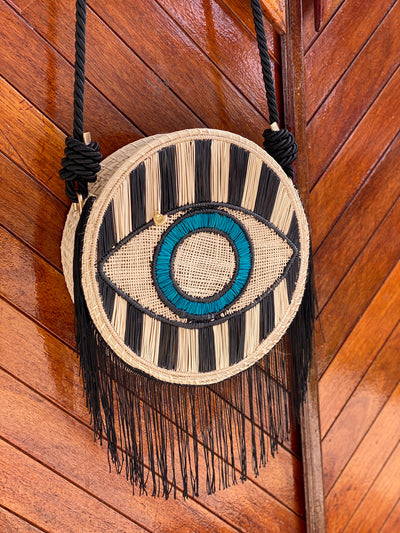 Ojo Turco Cross Body Bag with Fringes