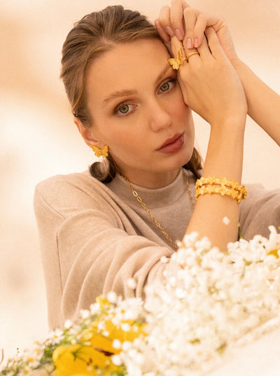 Flor dorada Bracelet